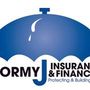 Blue umbrella logo with a water droplet, 