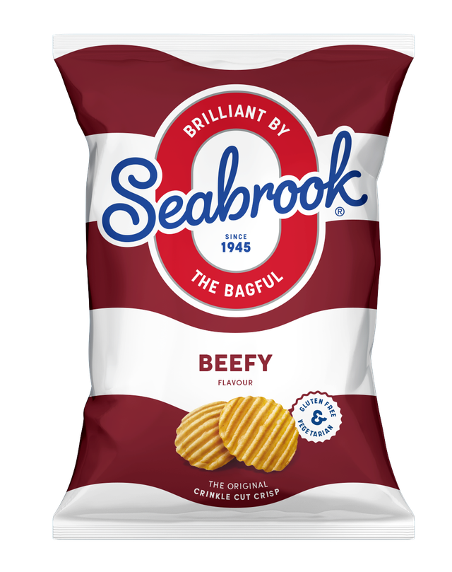 BEEFY Gluten Free Potato Crisps | SEABROOK CRISPS