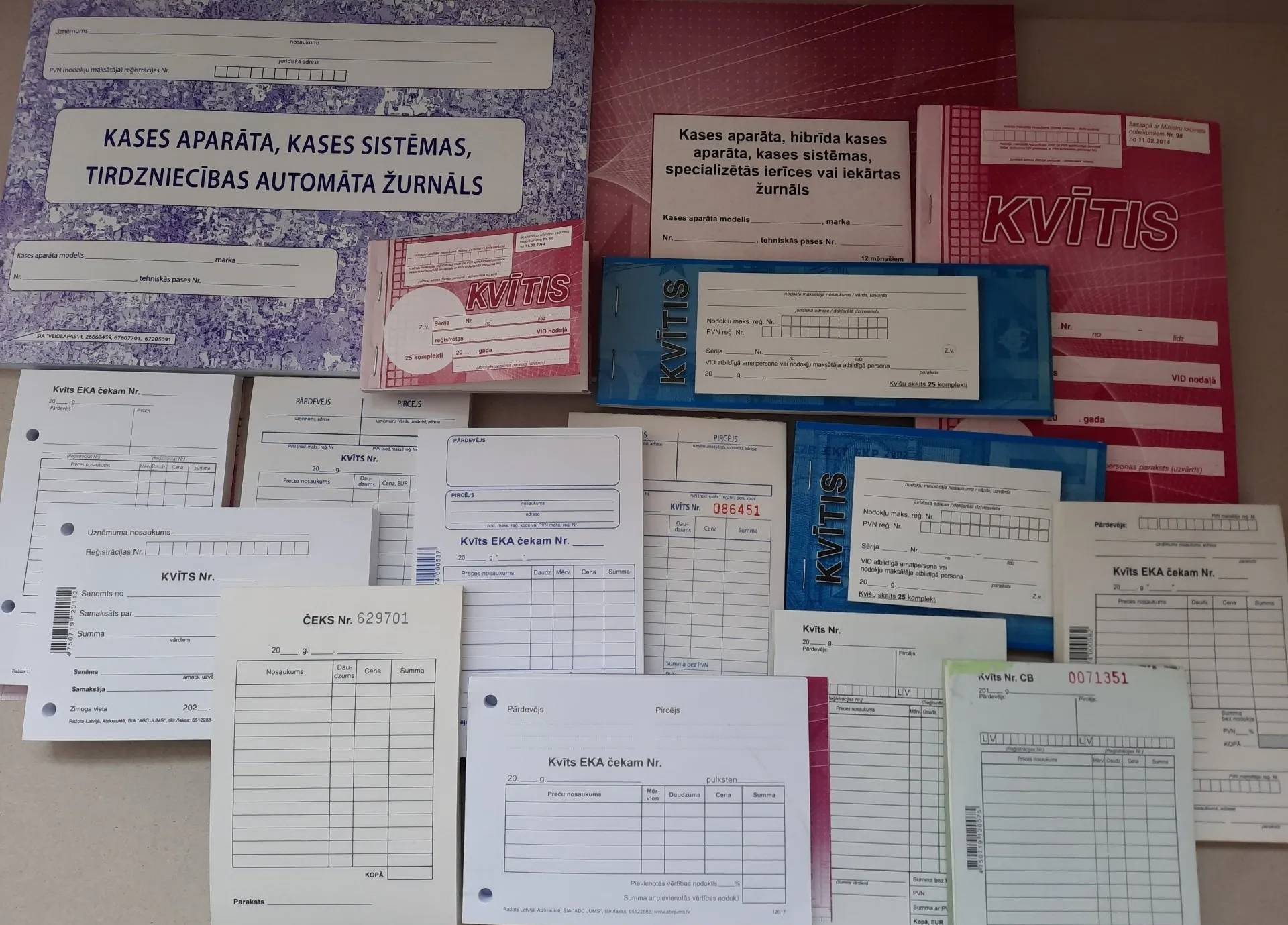 Specializētie žurnāli, Kases uzskaites veidlapas, kase, darbs, kases reģistrs, uzskaites,