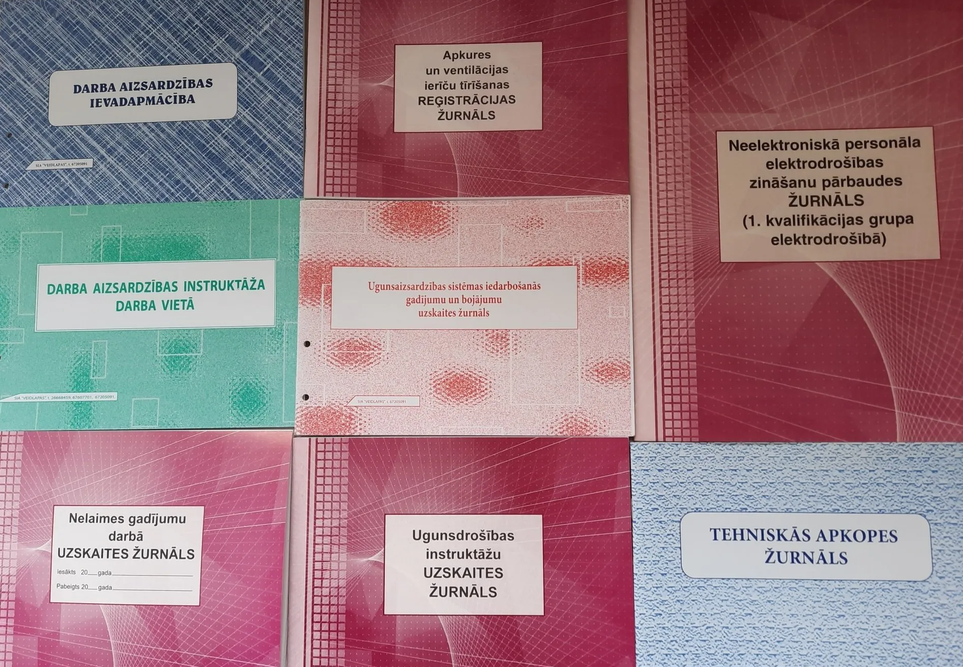 Žurnāli darba aizsardzībā, darba drošības žurnāli, žurnāli, darba drošība, veidlapas, darbs