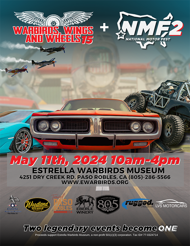 Warbird, Wings, and Wheels 15 + NMF2 Poster | Shift'N Gears Auto Repair
