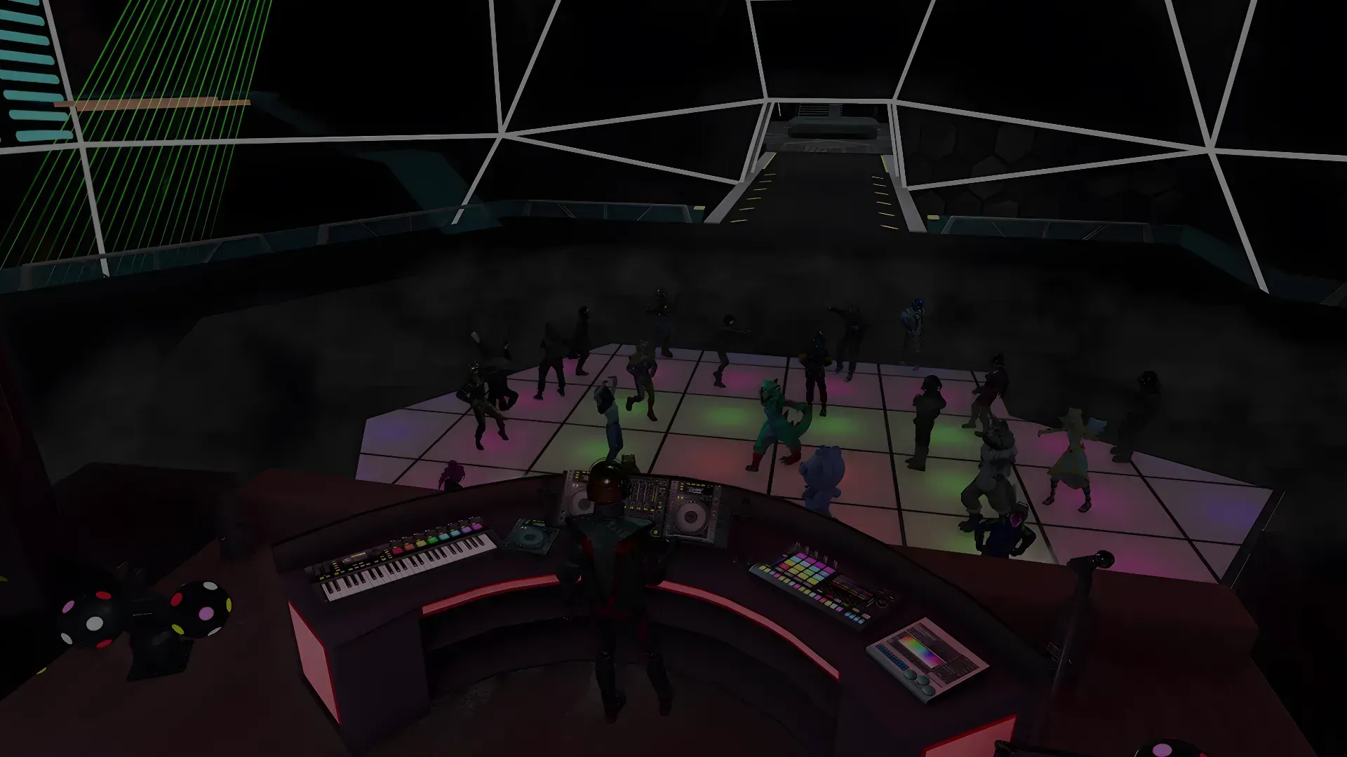 DJ Event dance floor and music room in the RFOX VALT metaverse