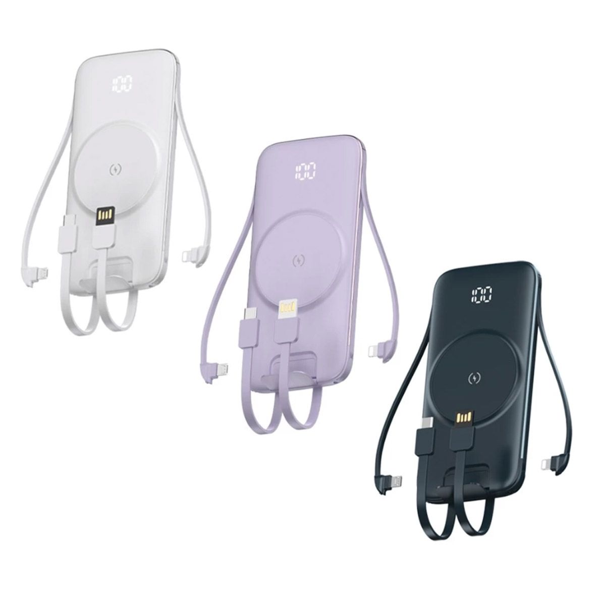 六合一ONAIR二代10000-20000mAh P2+&P2 Max自帶線支架磁吸行動電源 快充自帶線