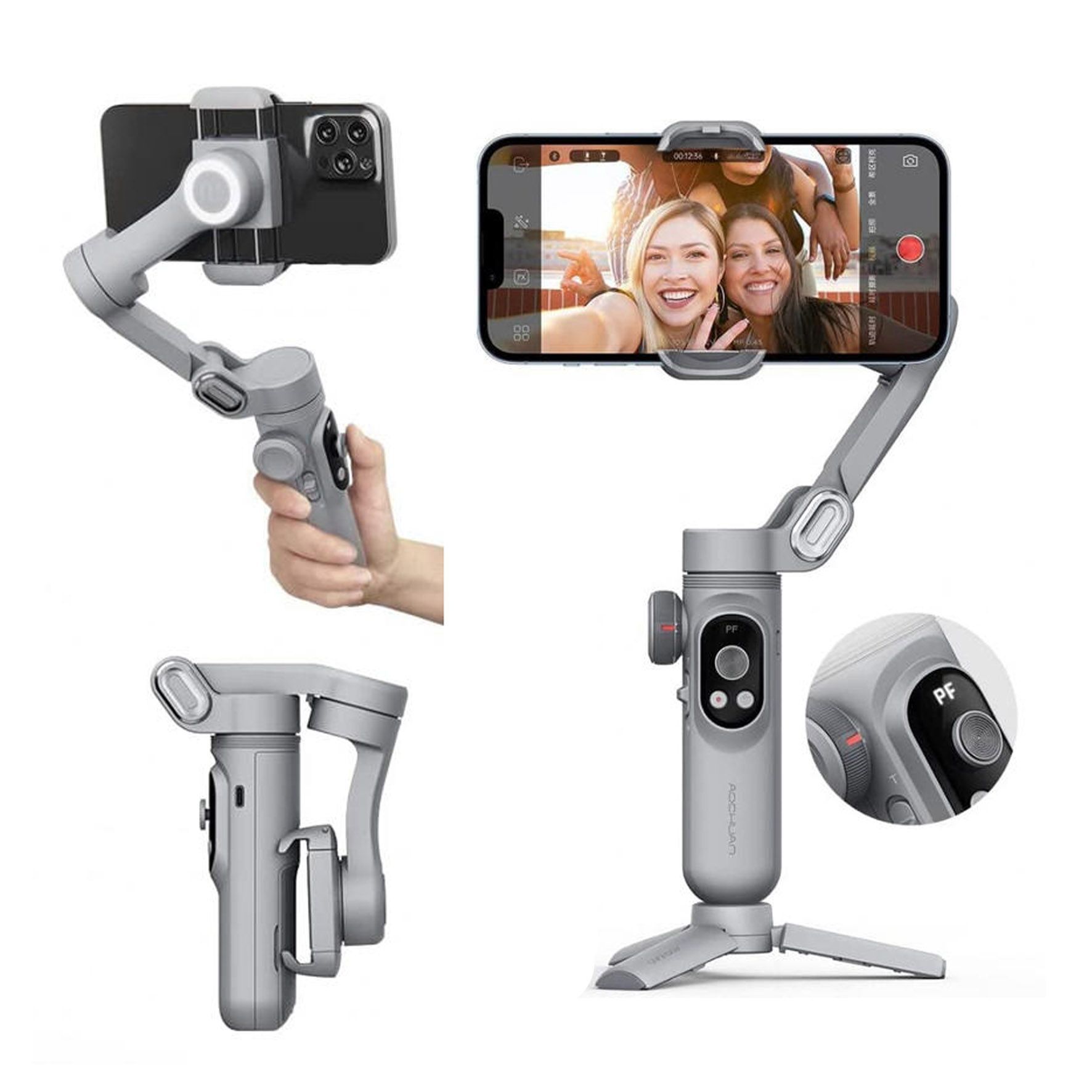 AOCHUAN奧川Smart X PRO智能折疊三軸穩定器 手機自拍桿 雲台 防抖 直播 拍照攝影 錄影 自拍棒 自拍架