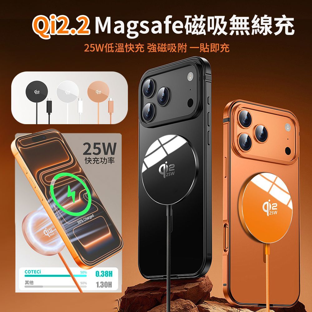 Magnetic 25W Qi2 MagSafe磁吸無線充電盤HYD-001充電盤 充電板 手機充電器 吸盤