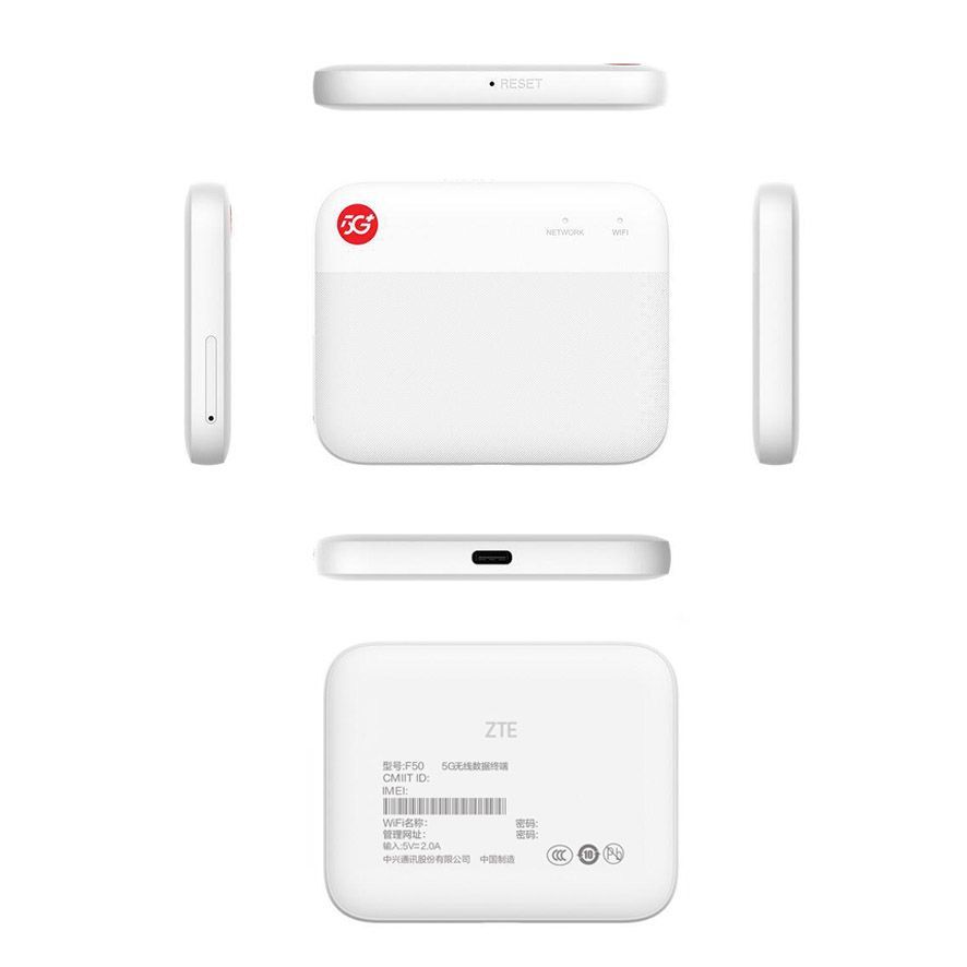 中興ZTE F50 4G/5G LTE SIM卡Wifi分享器無線網卡路由器