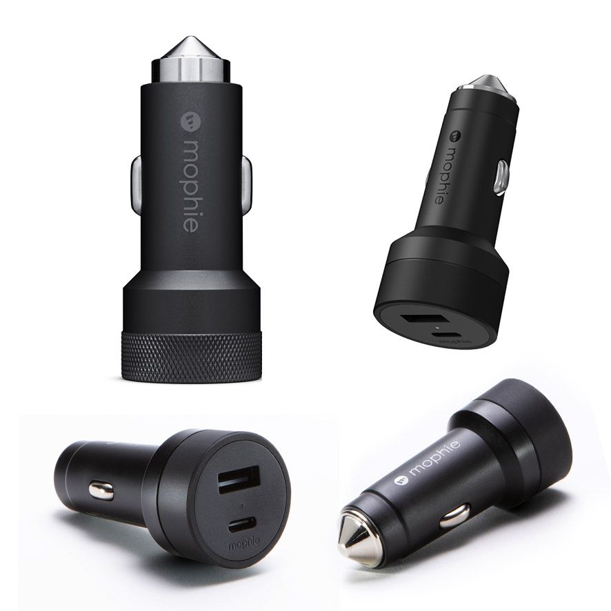 Mophie 42W dual USB-C+USB-A車用充電器 車載type-c快充 USB點菸器轉換車充 雙口