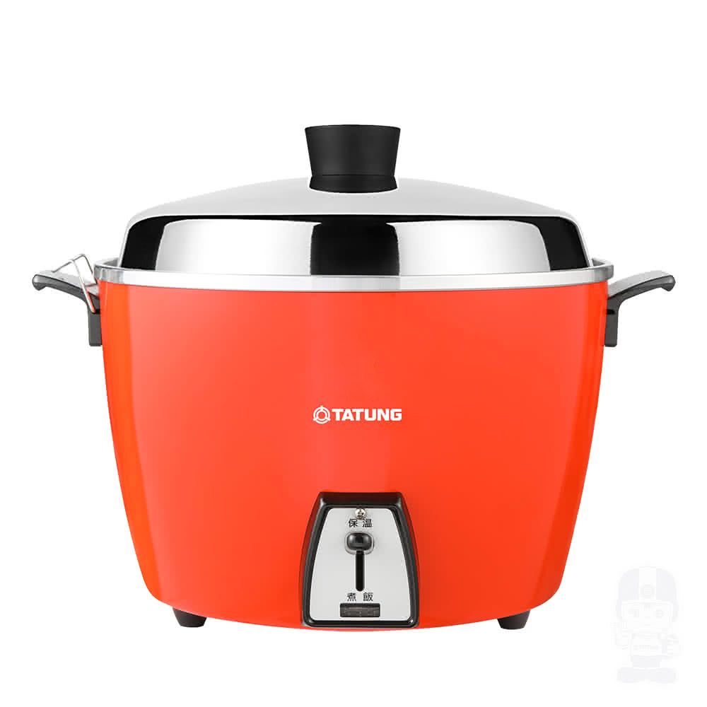 【台灣製】TATUNG大同10人份電鍋(紅)  TAC-10L-DRU(全配)不鏽鋼內鍋電鍋 傳統電鍋 煮飯、粥、蒸、滷、燉多用途
