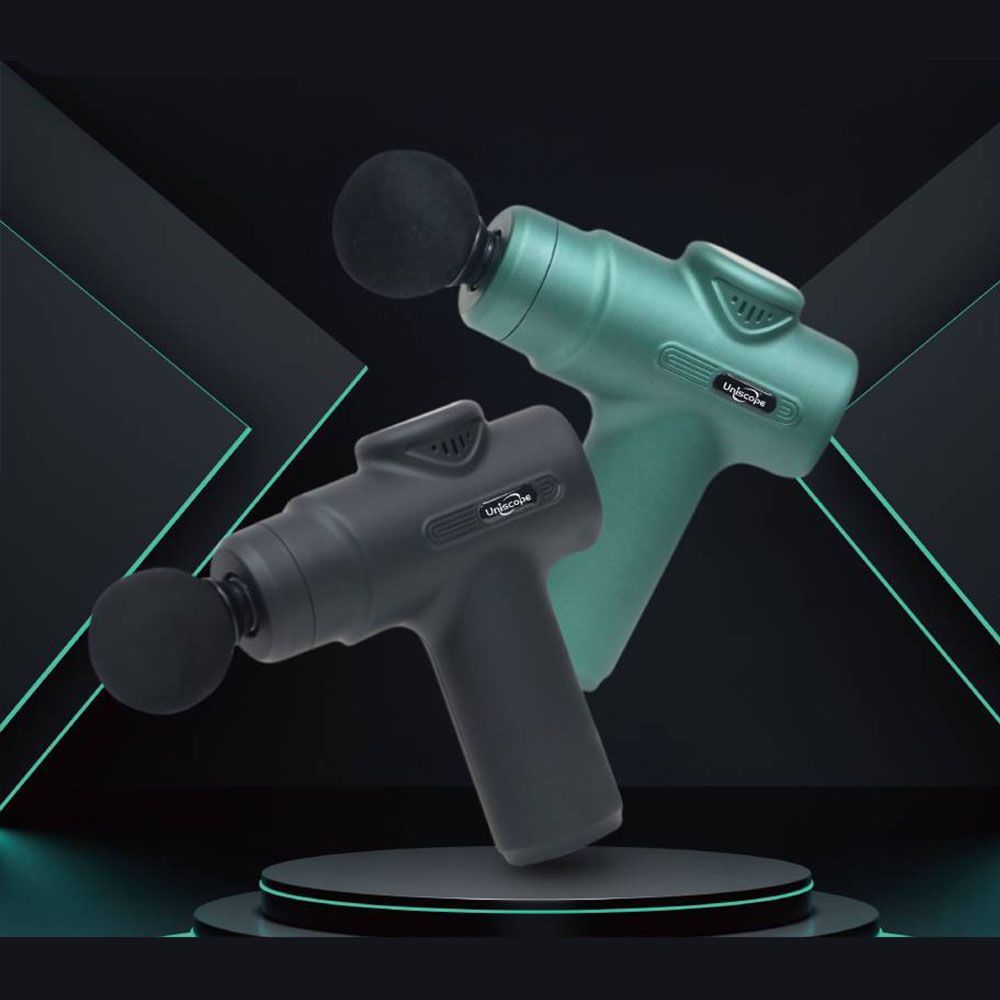 【送六種按摩頭】Uniscope 優思智能輕巧筋膜槍US-H90 按摩槍 六檔強度 肌肉按摩 健身痠痛 腰背頸椎  按摩棒