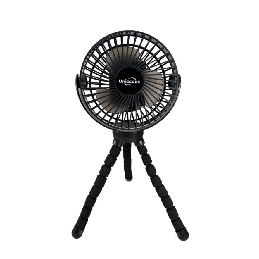 Uniscope 優思黑金剛萬用型風扇 隨身電風扇 超長待機 八爪多功能 USB充電風扇 夾子風扇 超靜音 外出多用途