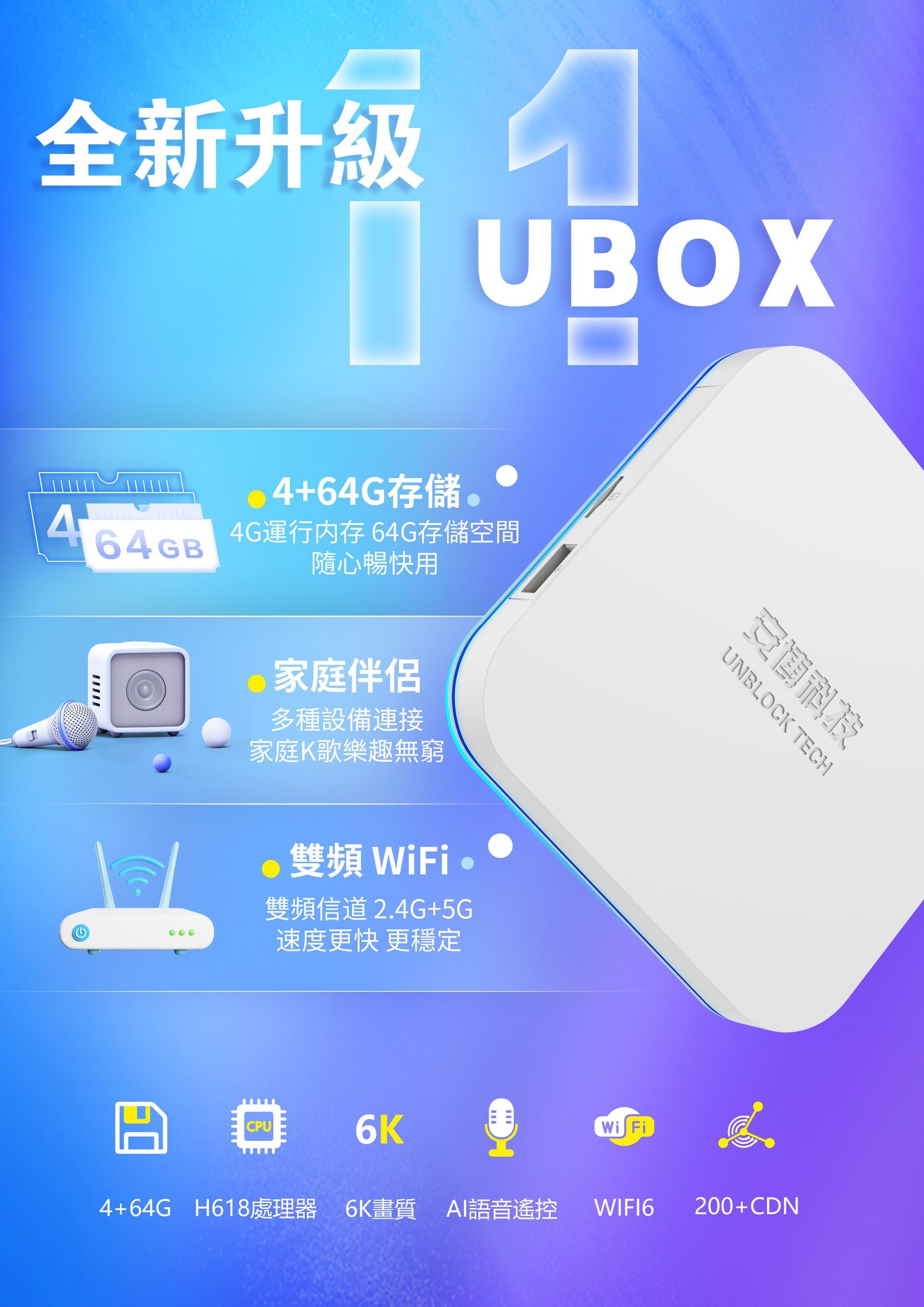 【攜帶式無線K歌音箱】安 博盒子機皇 第十一代X18  UBOX 11 PRO MAX 安博電視盒 台灣版4GB/64G