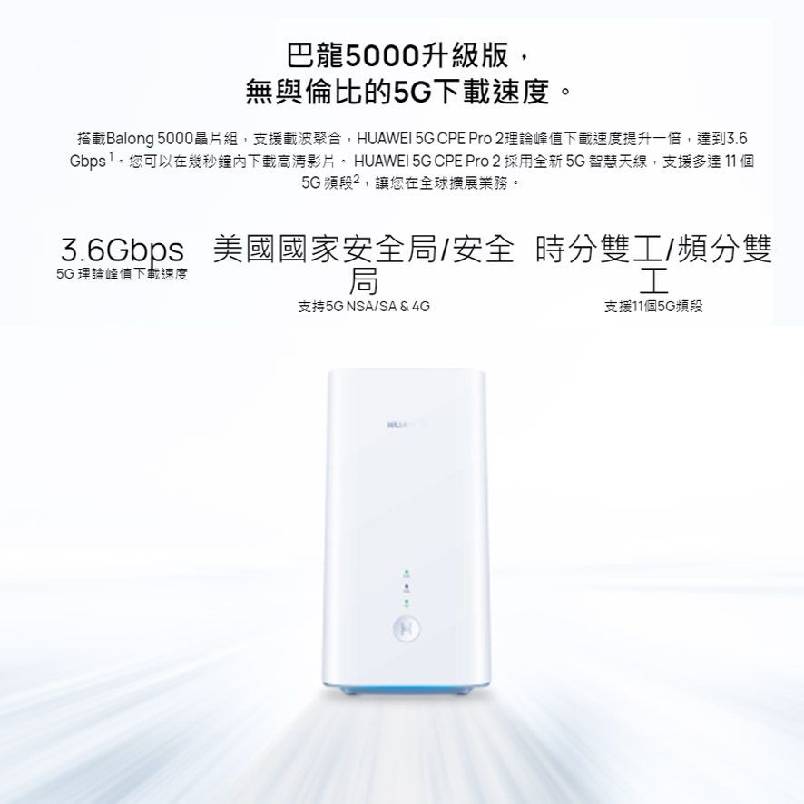 【可通話】華為5G CPE PRO2 H122-373 4G/5G LTE SIM卡Wifi分享器無線網卡路由器 WiF