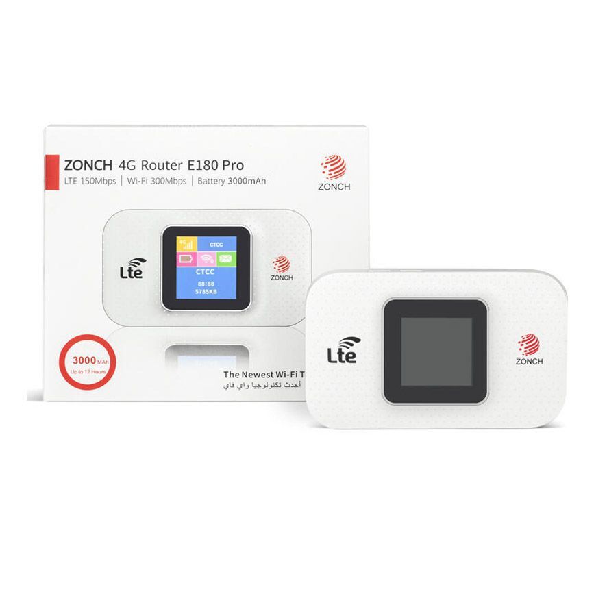 ZONCH E180 Pro顯示螢幕4G Wifi分享器無線網卡路由器