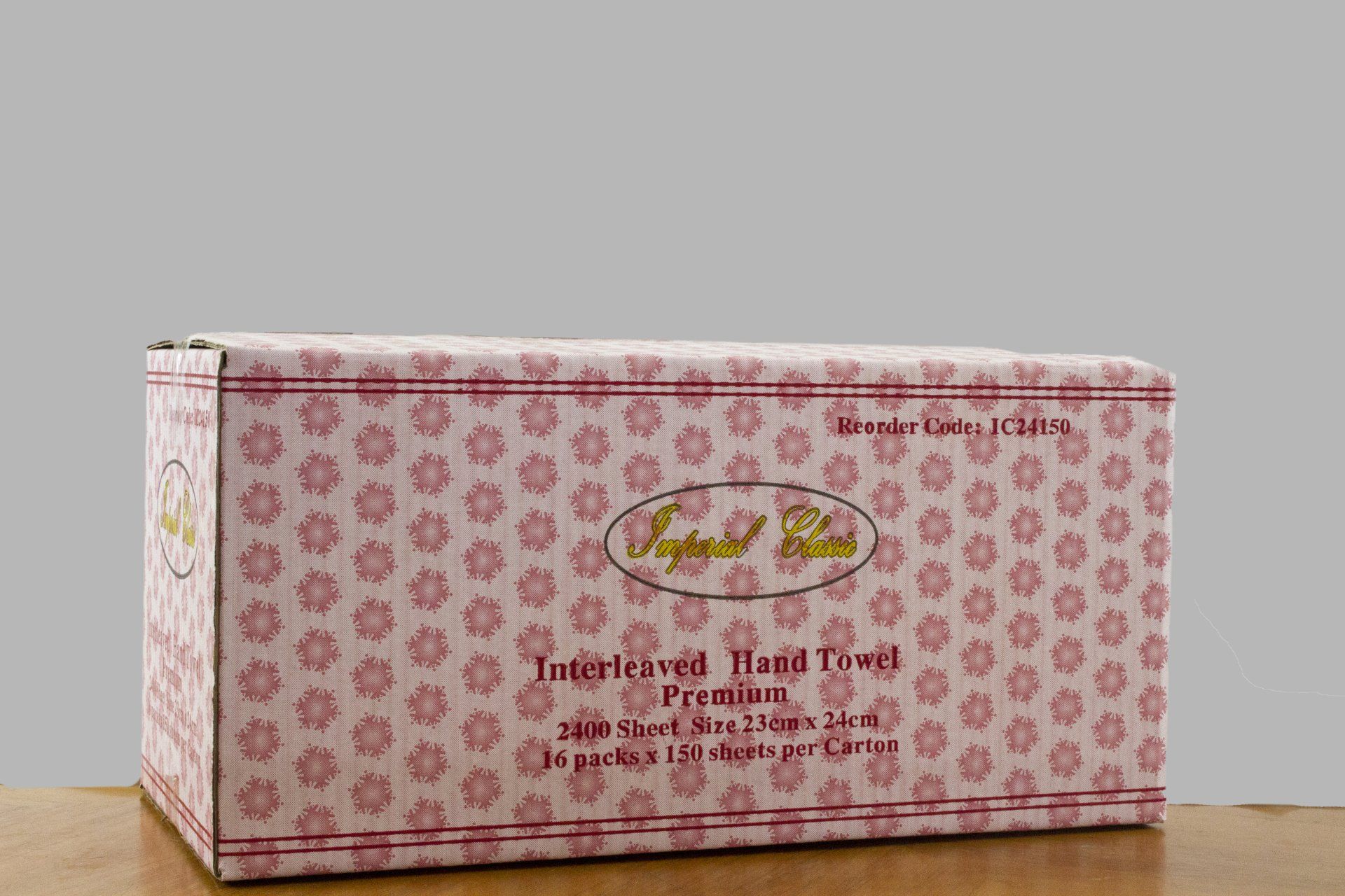 Premium TAD Interleaved Hand Towels 23 x 24 cm 1 ply 150 sheets x 16 packs per carton