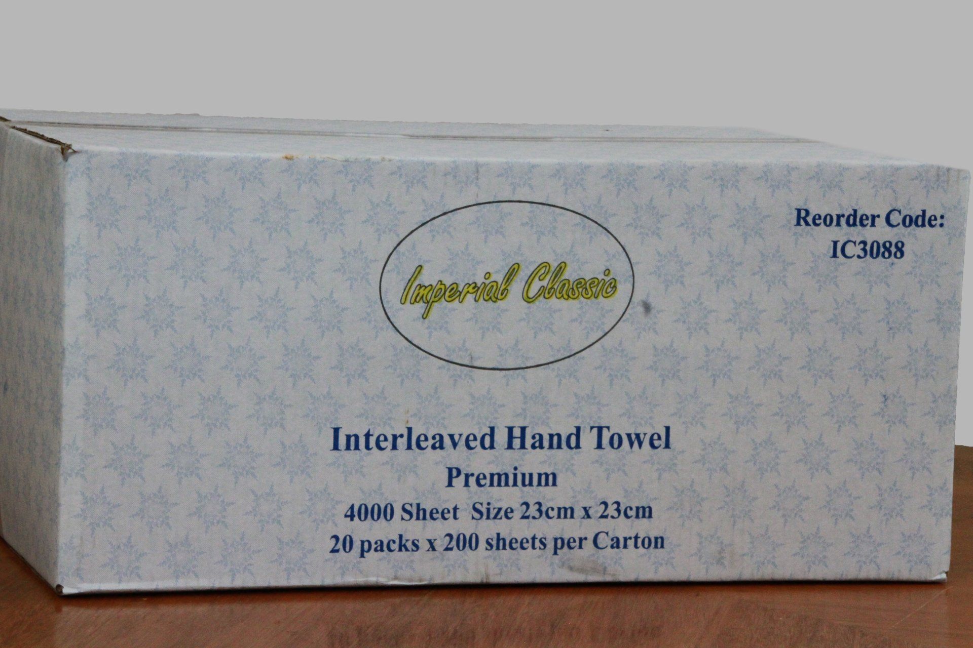 Premium TAD Interleaved Hand Towels 23 x 23 cm 1 ply Z-fold 200 sheets x 20 packs per carton