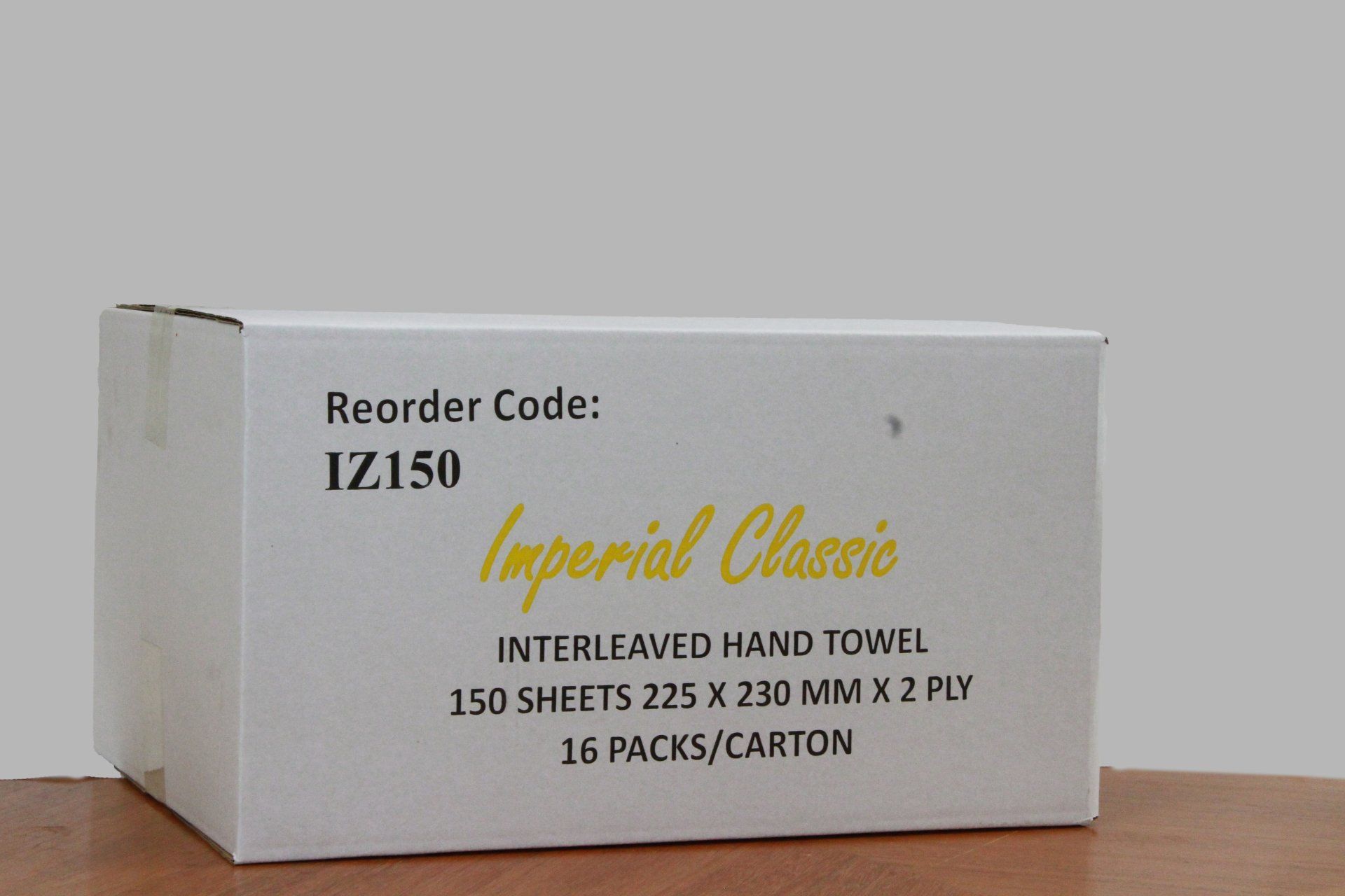 Interleaved Hand Towels 22.5 x 23 cm 2 ply Z-fold 150 sheets x 16 packs per carton