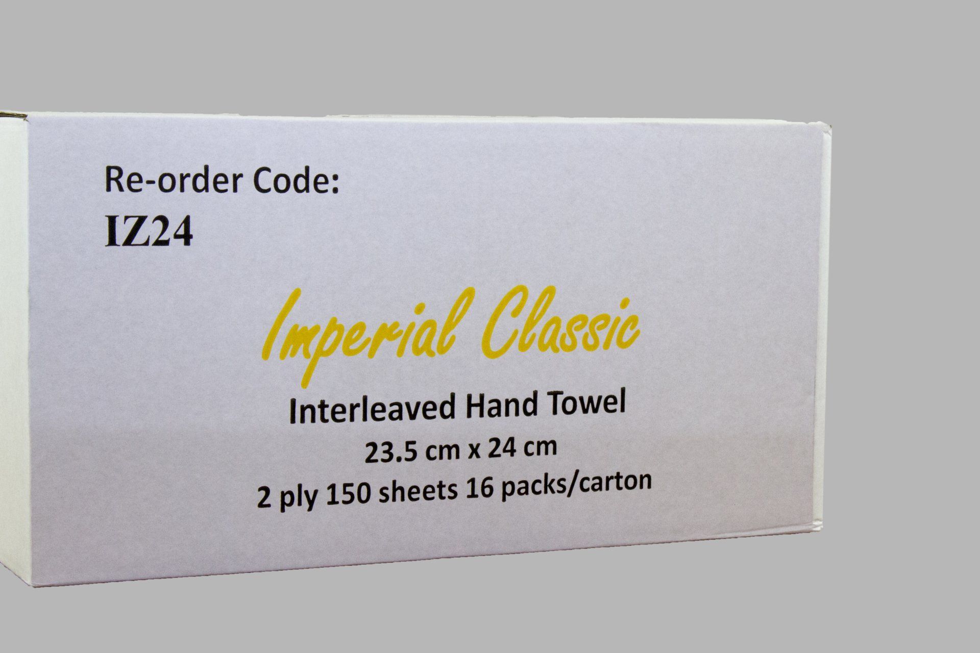 Interleave Hand Towels 23.5 x 24 cm 2 ply 150 sheets x 16 packs per carton