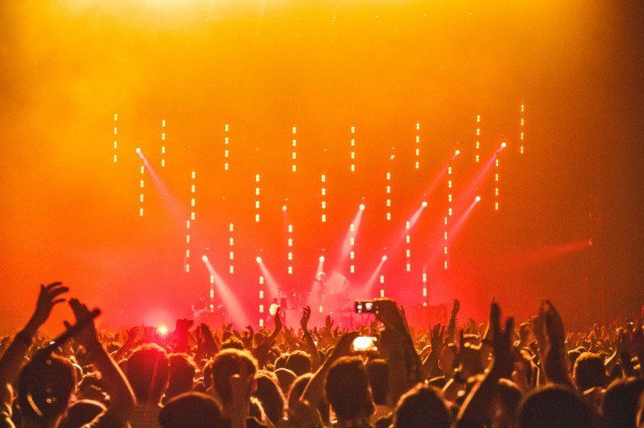 People partying at a concert