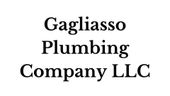 The logo for gagliasso plumbing company llc is black and white.