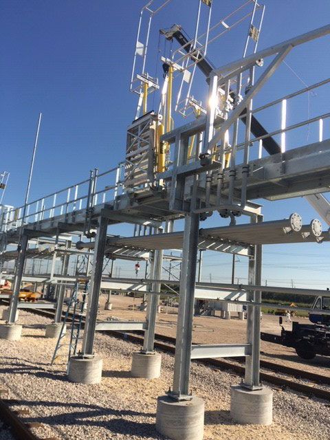 Gangway with Fixed Vertical Stored Cage