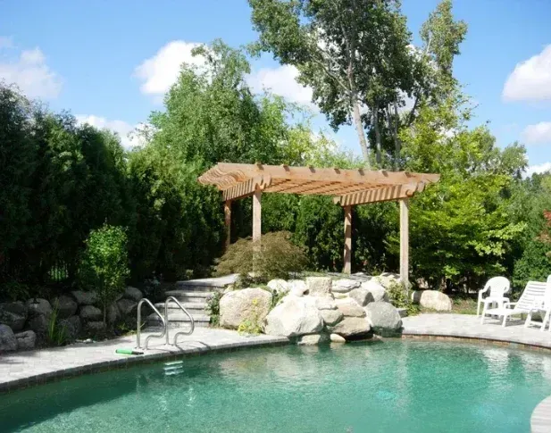 backyard pond installation west bloomfield mi