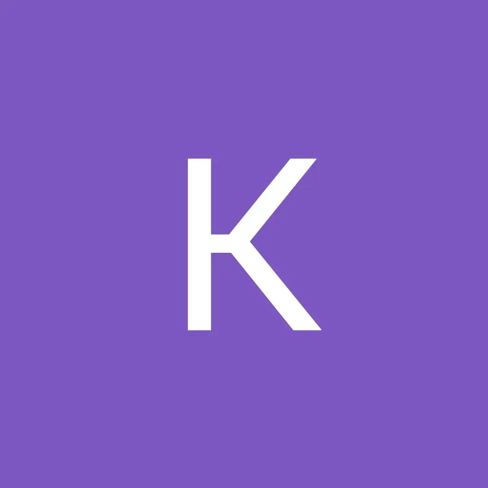 White letter “K” on a purple background.