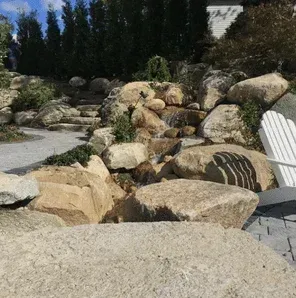 landscape boulders near entryway west bloomfield mi