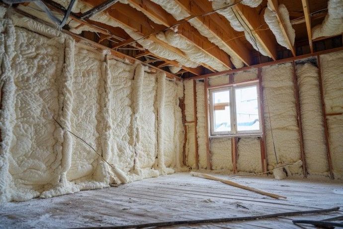 spray foam insulated house