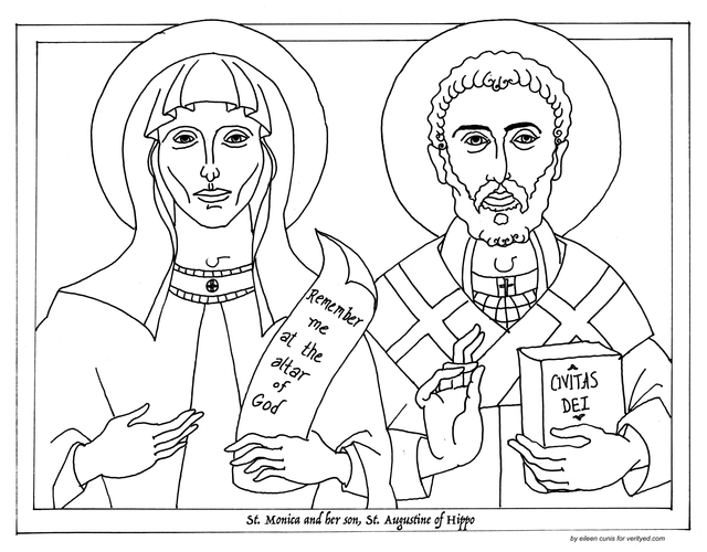 coloring pages catholic saints