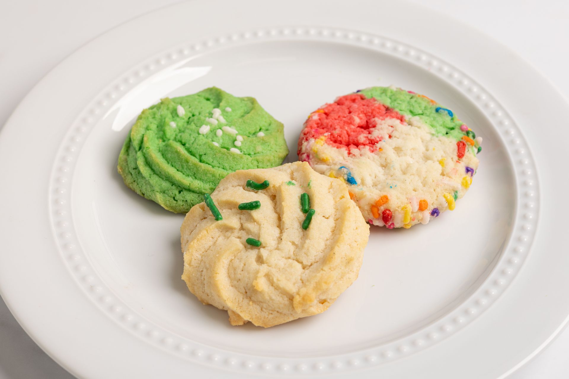 Three sugar cookies