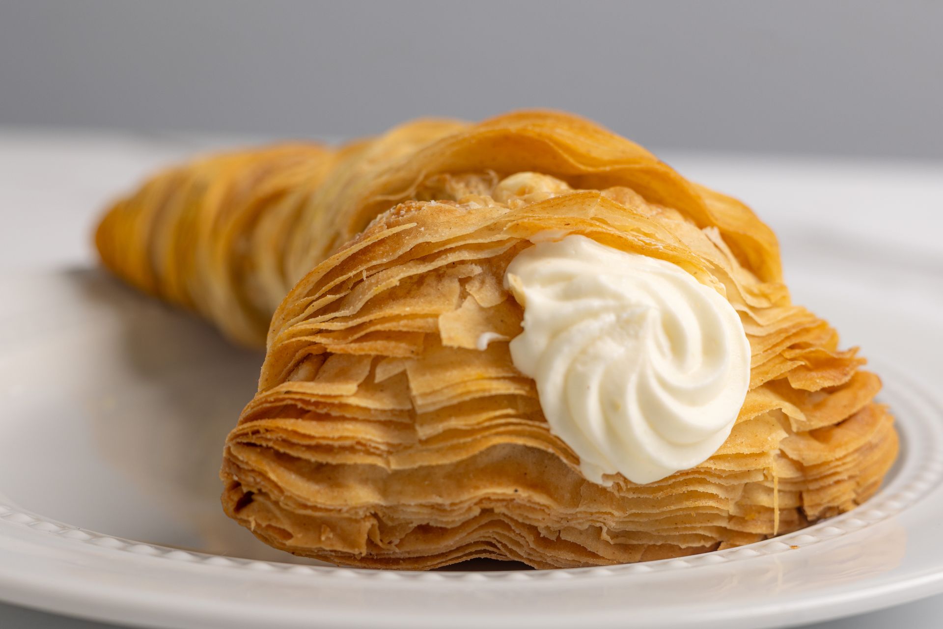 A flaky pastry