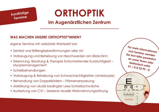 Orthooptik im Augenärztlichen Zentrum