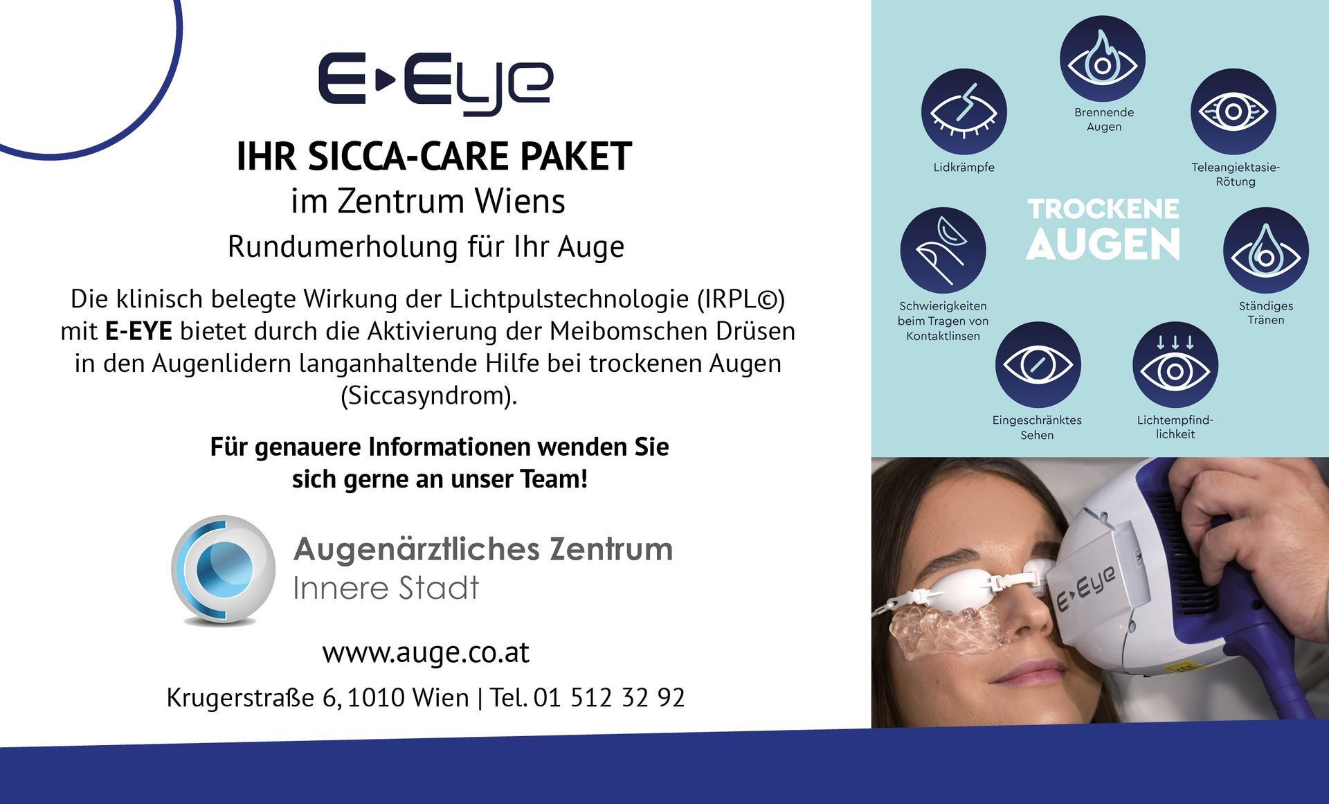 E-Eye Sicca Care Paket im Augenärztlichen Zentrum