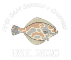 Logo for NMB Boat Rentals & Charters featuring a flatfish with "EST. 2020" below.