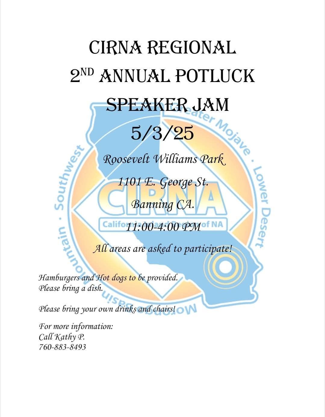 CIRNA REGIONAL 2ND ANNUAL POTLUCK SPEAKER JAME