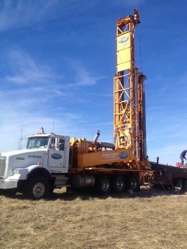 Drilling Truck at Work — Crane, MO — Lefty's Pump & Drilling