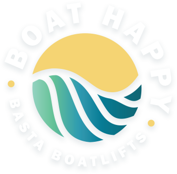 A logo for a company called boat happy