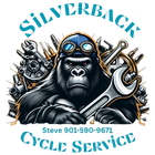 Silverback cycle service logo with a gorilla holding a wrench