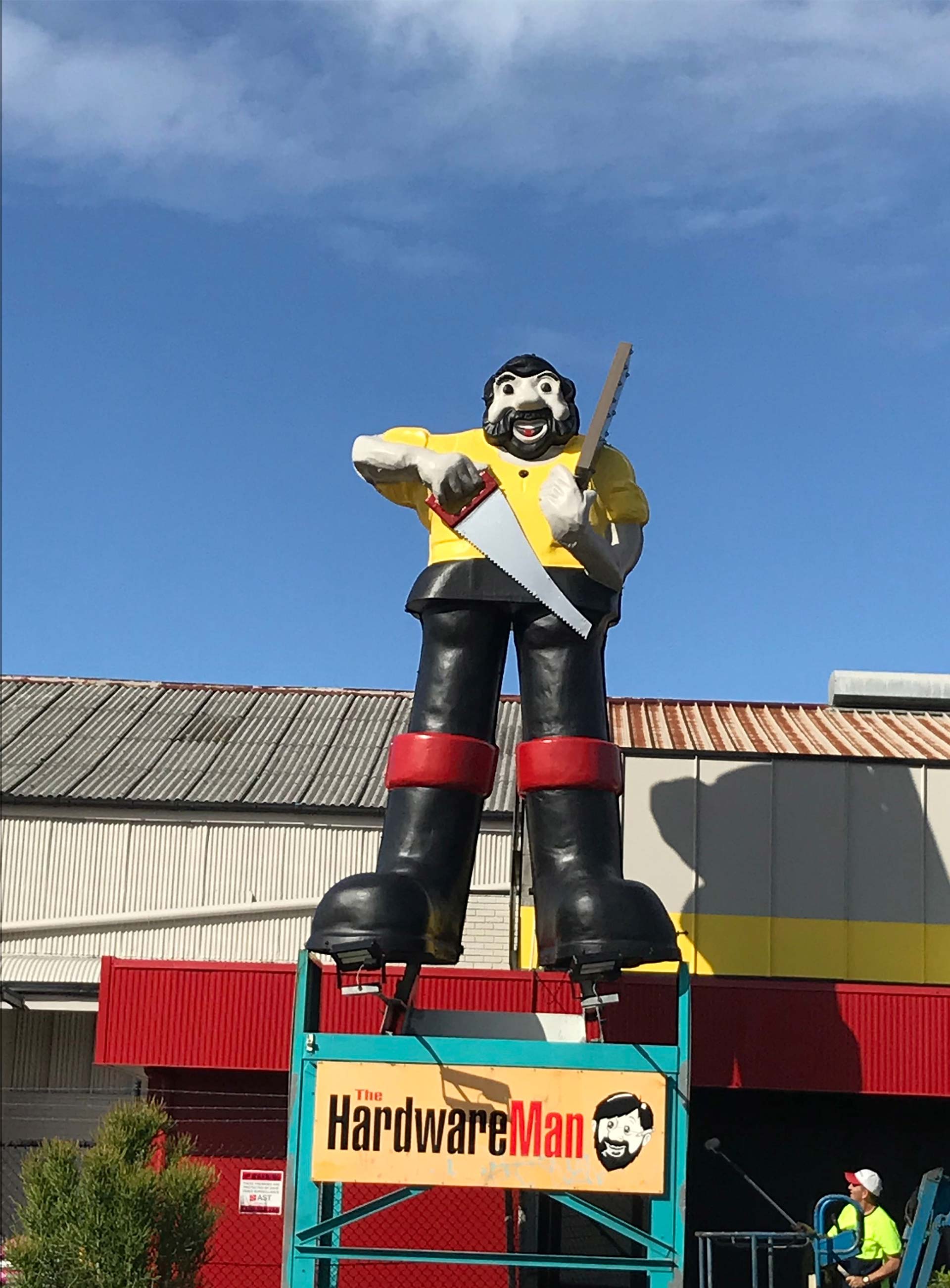 Well painted hardware man statue