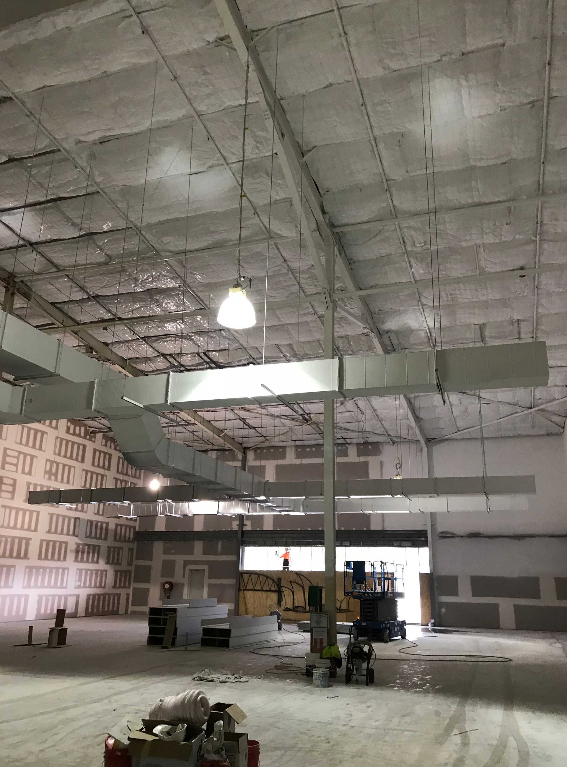 white painted warehouse