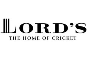 A black and white logo for lord 's the home of cricket
