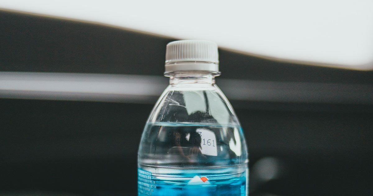 plastic bottle of water