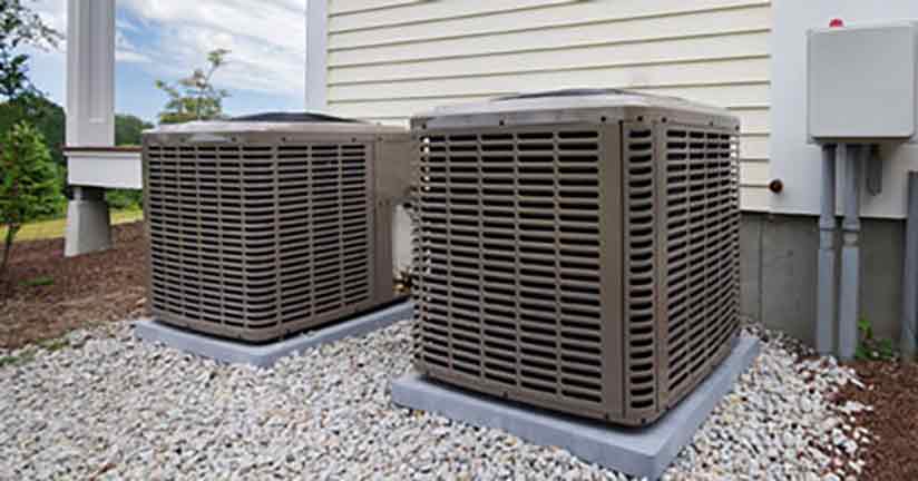 Rocks Around Air Conditioning Units - Plumbing Service in Columbia, PA