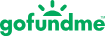 The gofundme logo is green and has a sun on it.