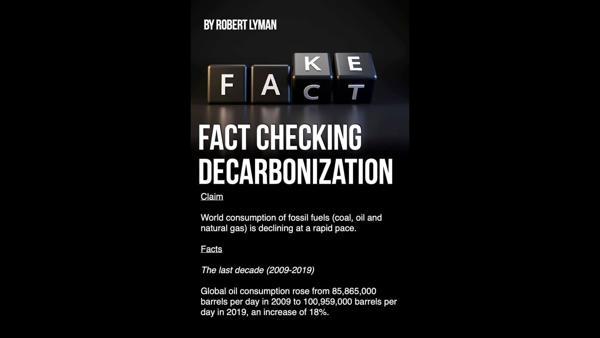 Fact Checking Decarbonization