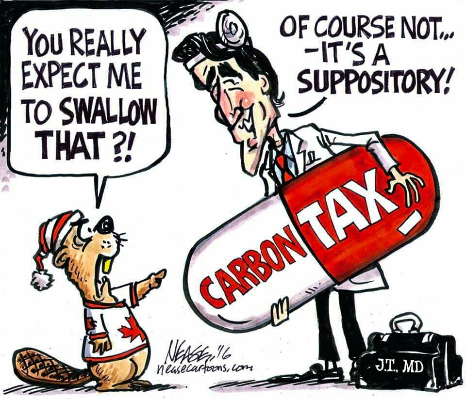 Trudeau Carbon Tax Suppository Caricature