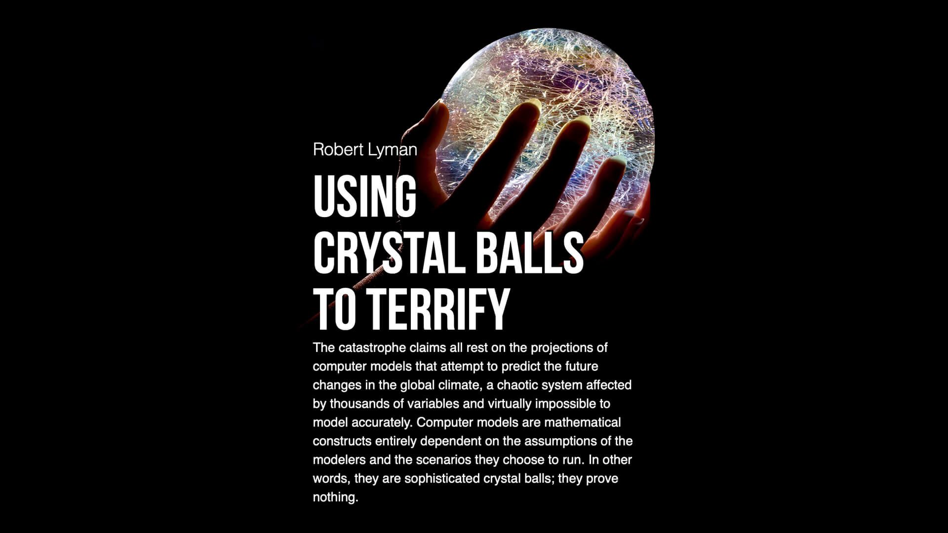 Robert Lyman - Using Crystal Balls to Terrify
