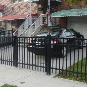 Black Wrought Iron Driveway Gates in Bronx, NY