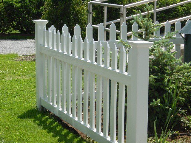 white fence installation