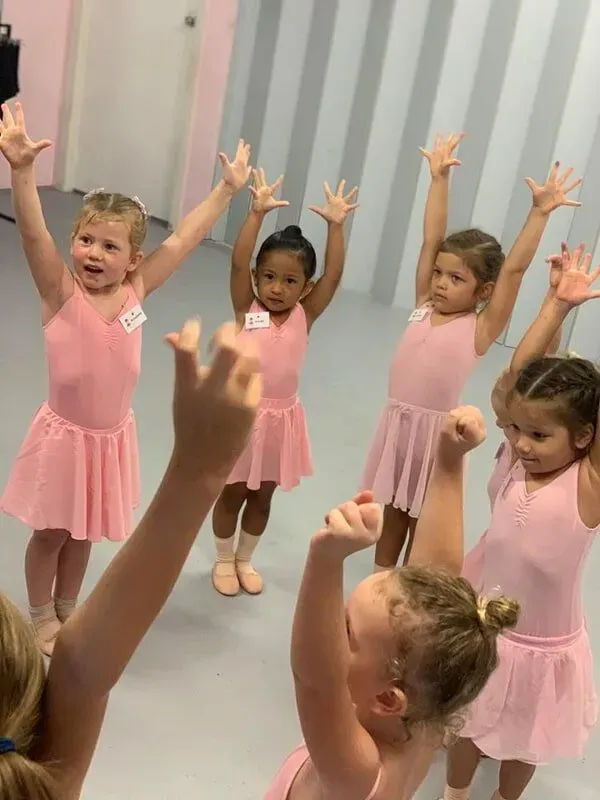 A Group Of Young Girls In Pink Dresses — International Dance Affair In North Mackay, QLD